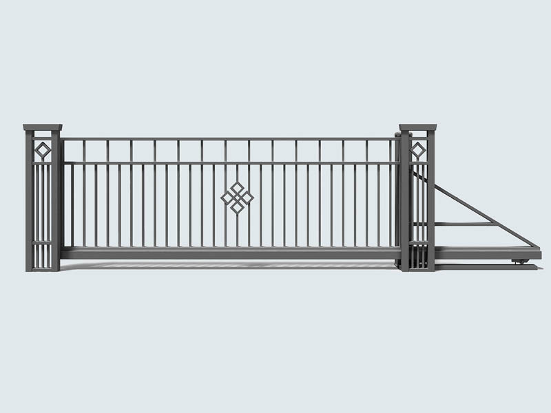 Frontzaun-Schiebetor man. Jaspis 3,5m-4,0m